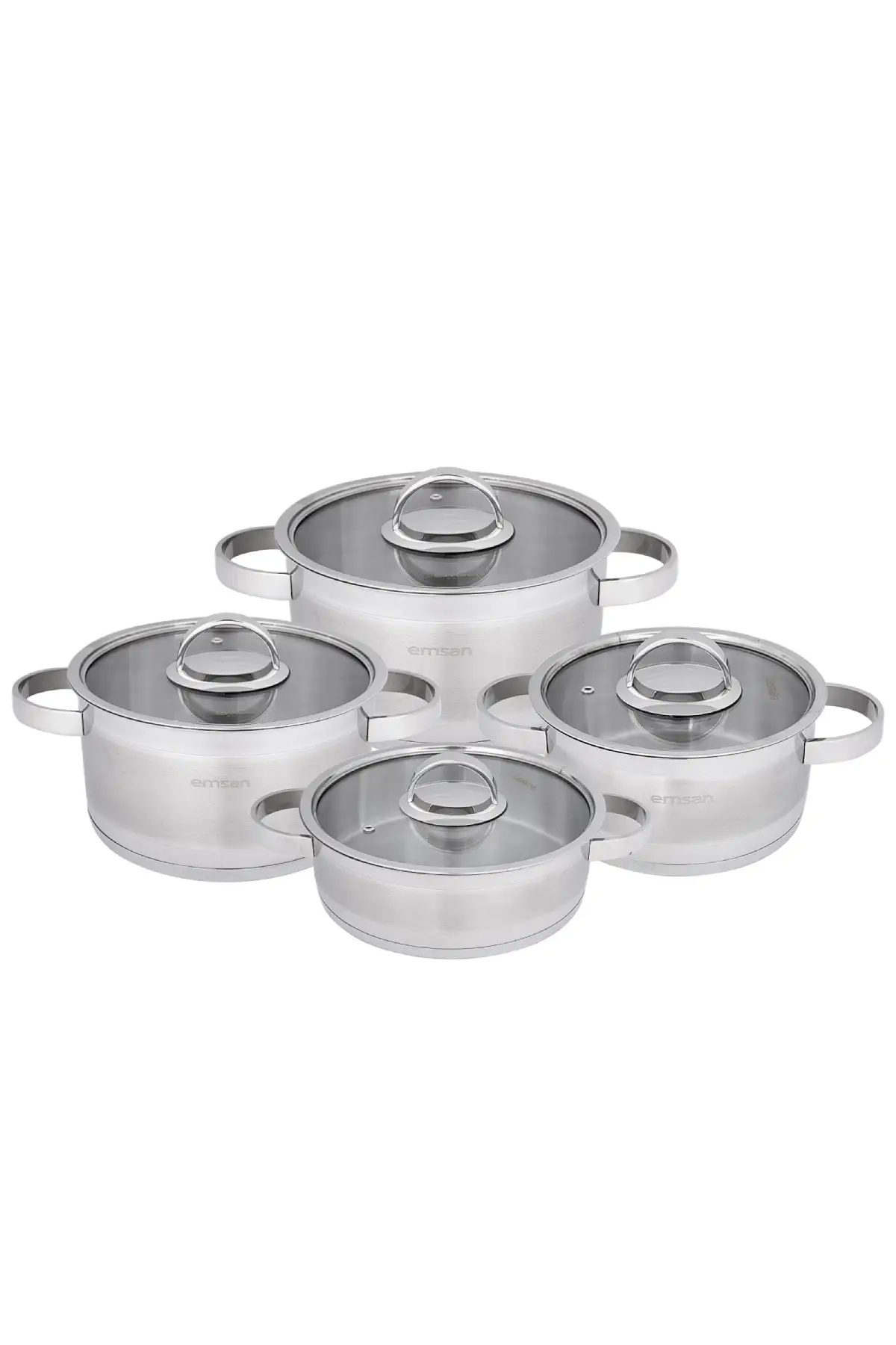 DOLBOVI Karya induction based 8 piece stainless steel Cookware Set Cookware Set Cookware Set