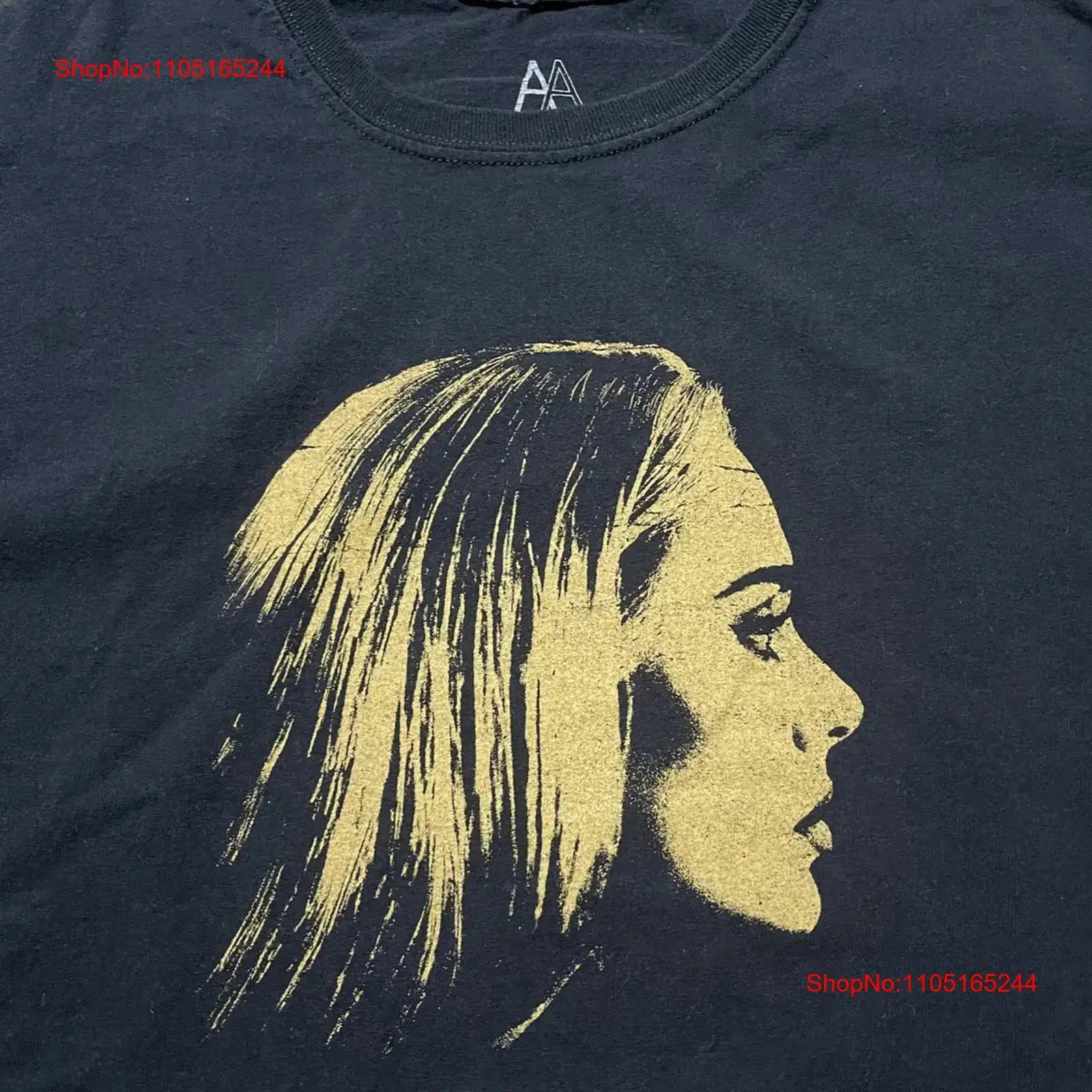 Adele AA Black Gold 30 Easy On Me Album Tour CD T Shirt Size XL vintage Washed graphic Unisex Casual Soft Stretched fashion
