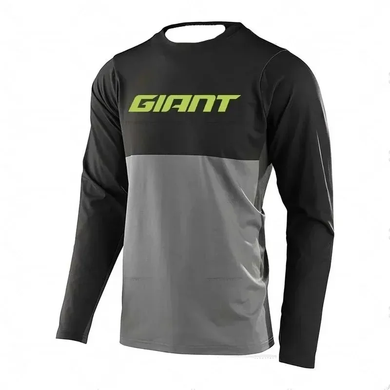 Men Downhill Mountain Bike Cycling Top Motocross Motorcycle Jersey Fitness Endurance Athletic Wear Breathable Quick Dry Riding