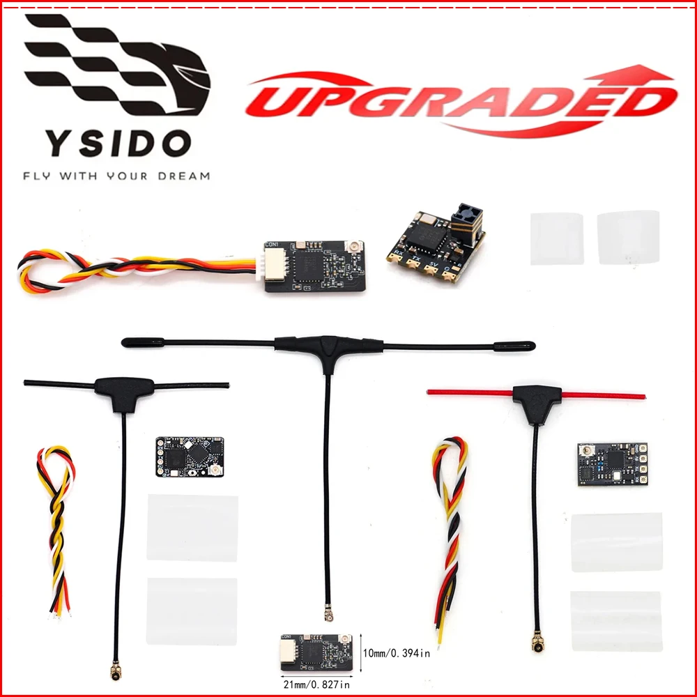 

10PCS 2.4Ghz 915MHz ExpressLRS ELRS Nano Long Range Receiver T Antenna For ES24TX Module RC Airplane FPV Long Range Racing Drone