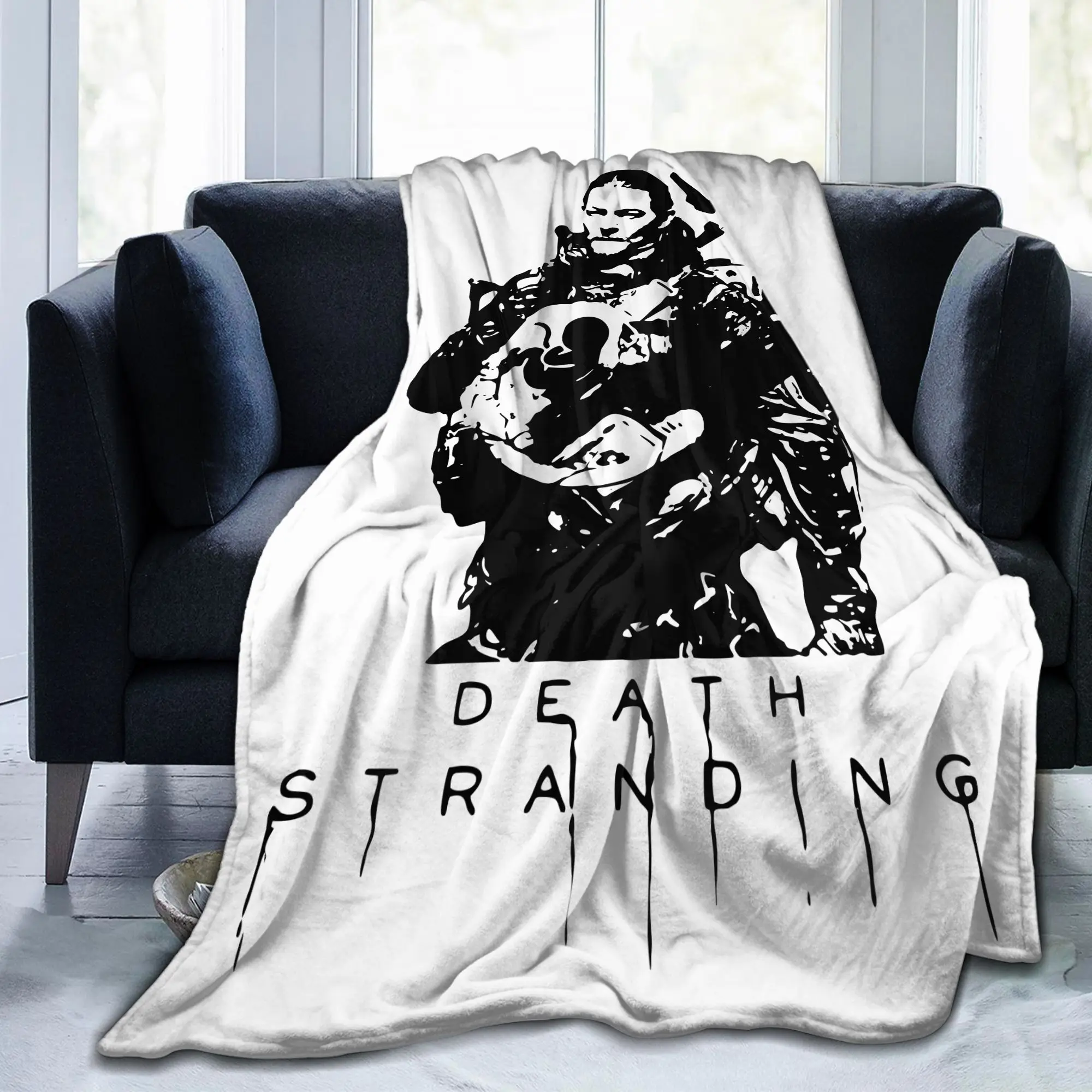 Death Stranding Sam Blanket Flannel  Winter Videogame Multi-function Lightweight Throw Blanket for Home