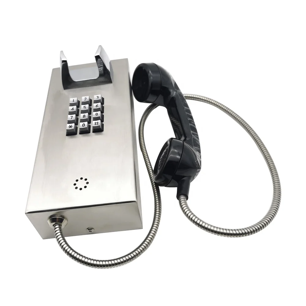 Vandal-Proof Waterproof PC+Stainless Steel Keypad Alarm Corded Industrial Telephone CE/FCC/ISO9001 Certifications for Prisons