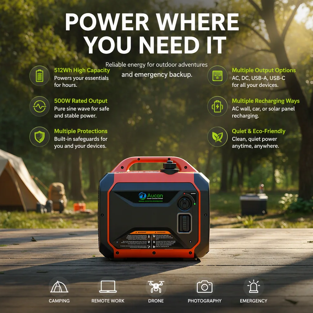 DS3800iS 3600W Super Quiet Inverter Generator Pure Sine Wave Fuel Efficient Gas Power Station for Outdoor RV