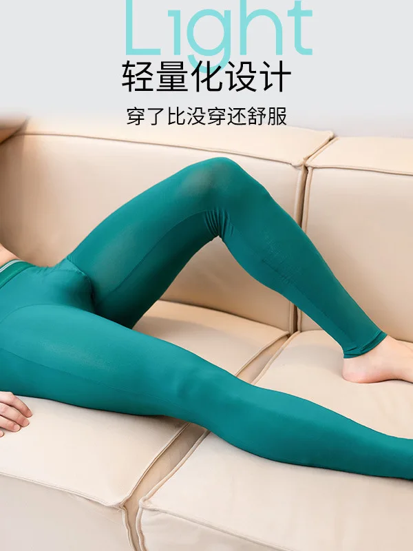 2024 بسيط مثير منتصف الخصر التفاف الورك الحرير الجليد طماق الرجال مرونة عالية الراحة التنفس الصلبة سليم السراويل الرياضية QZ3R #2