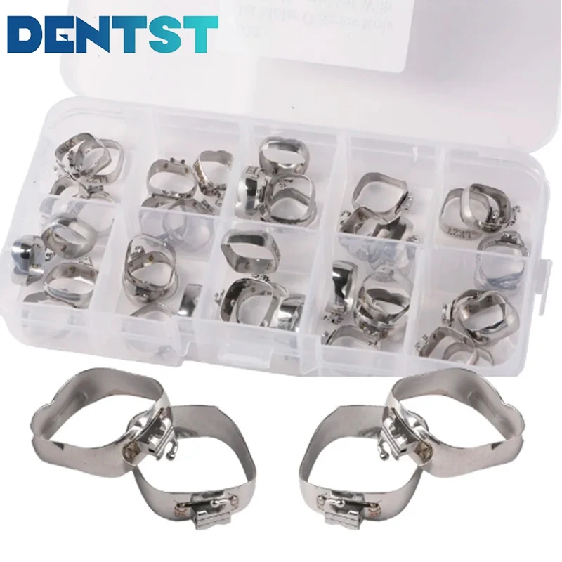 

Sales 40pcs(10sets)/Box Dental Orthodontic 1st Molar Bands Kola G Series Convertible Welding Single Tubes 13#-32#