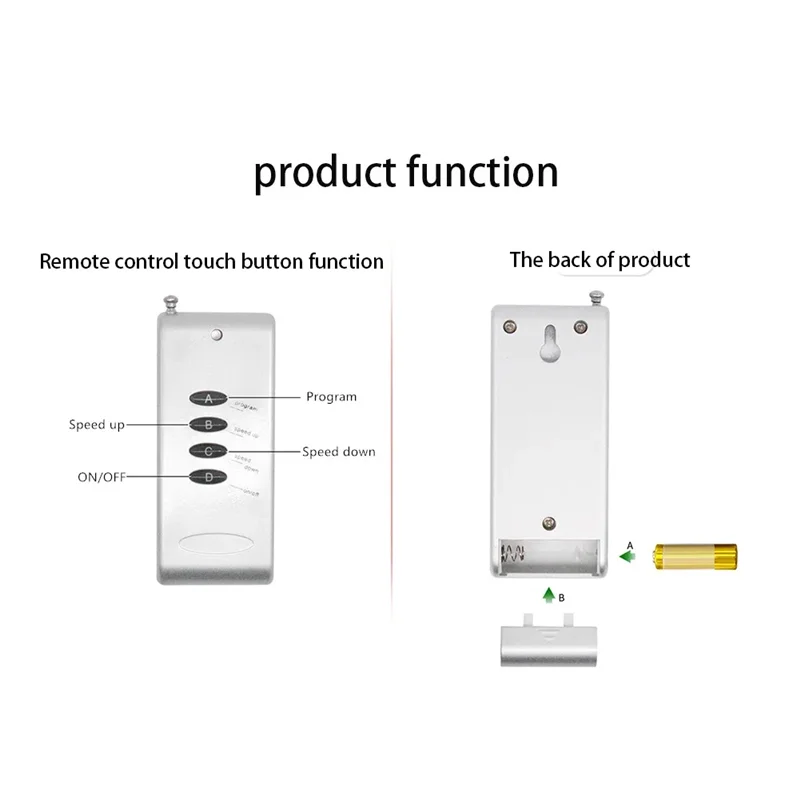 

A19F-12A LED Controller 4 Key RGB Controller Wireless RF Module Dimmer Dimming System For RGB Strip Light DC12-24V