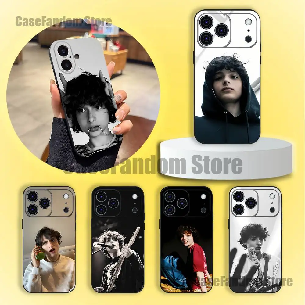 

F-Finn Wolfhard Phone Case For iPhone 17,16,15,14,13,12,11,Pro,Max,Plus Black Shockproof Soft Cover