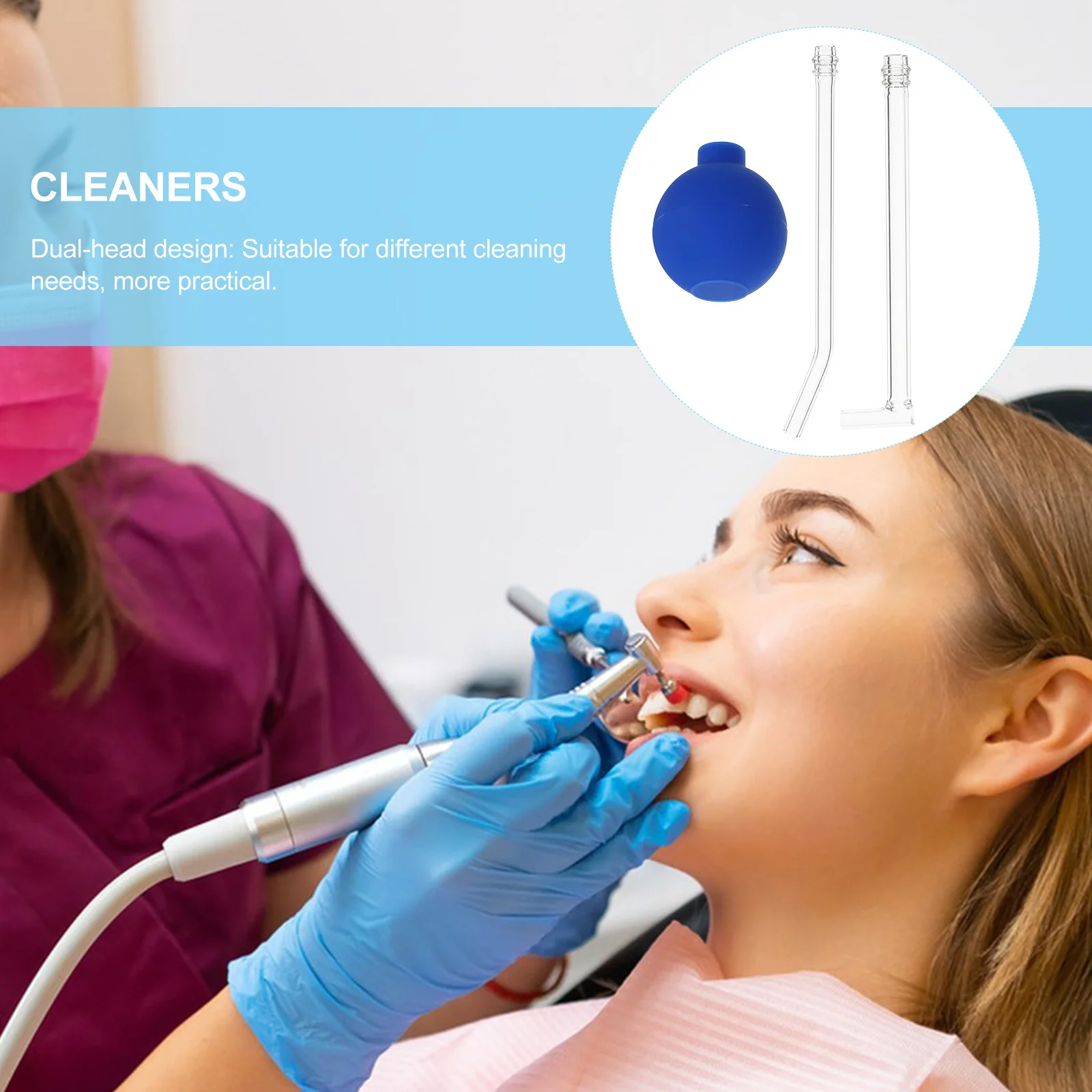 

1Set Multi Functional Tonsil Stone Suction Ball Cleaner Manual Style Long Tube Oral PVC Glass Cleaning Tool Practical Dental