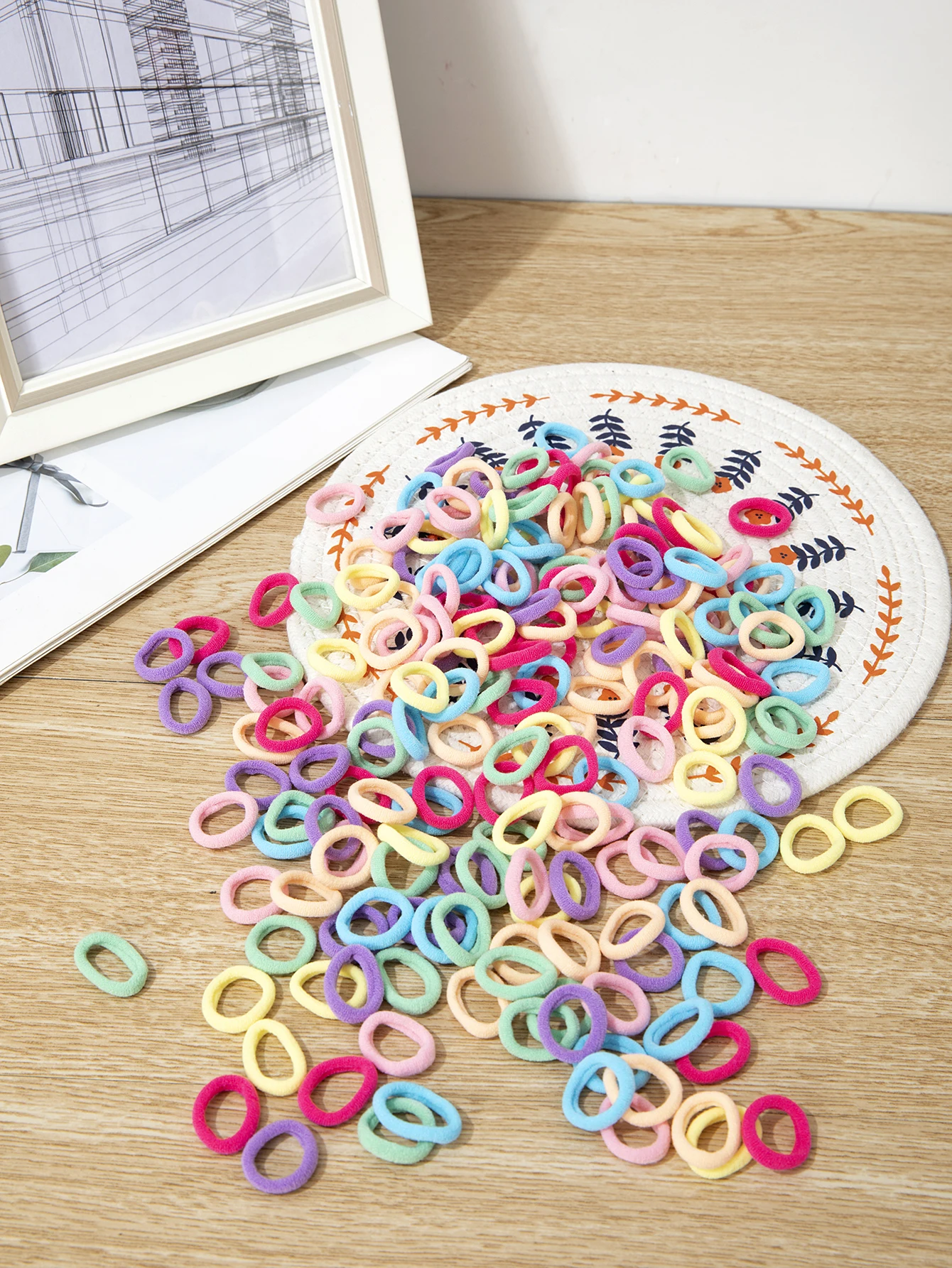 100/200/300/500 pezzi accessori per capelli per bambini corda per capelli in Nylon alla moda ad alta elasticità fascia di base semplice e fascia per