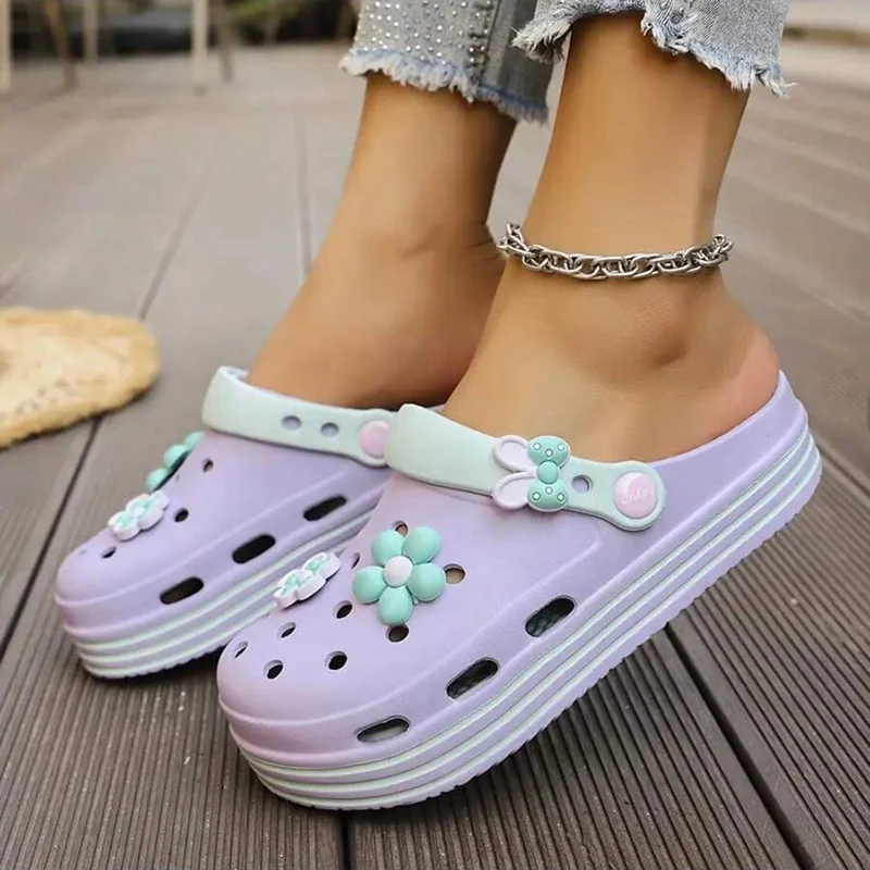 Fashion Sandals Waterproof Slippers Women Shoes Summer Outdoor Slides Soft Sole Garden Shoes Indoor Nursing Clogs Sandals image 5