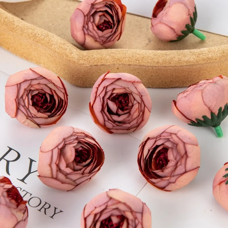 10 Stück Künstliche Blumen aus Seide, Teegarten-Rosen, Großhandel, Scrapbook, Heimdekoration, Girlande, Hochzeitsstrauß, DIY-Geschenk, Süßigkeitenbox – Detail 11