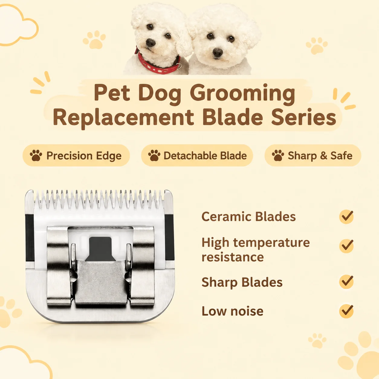 Dog Hair Grooming Blade for Andis,Oster A5,Wahl ,Km-10 Series Dog Clipper Detachable Pet Buttercut Blades 4F/5F/7F/10/30/40