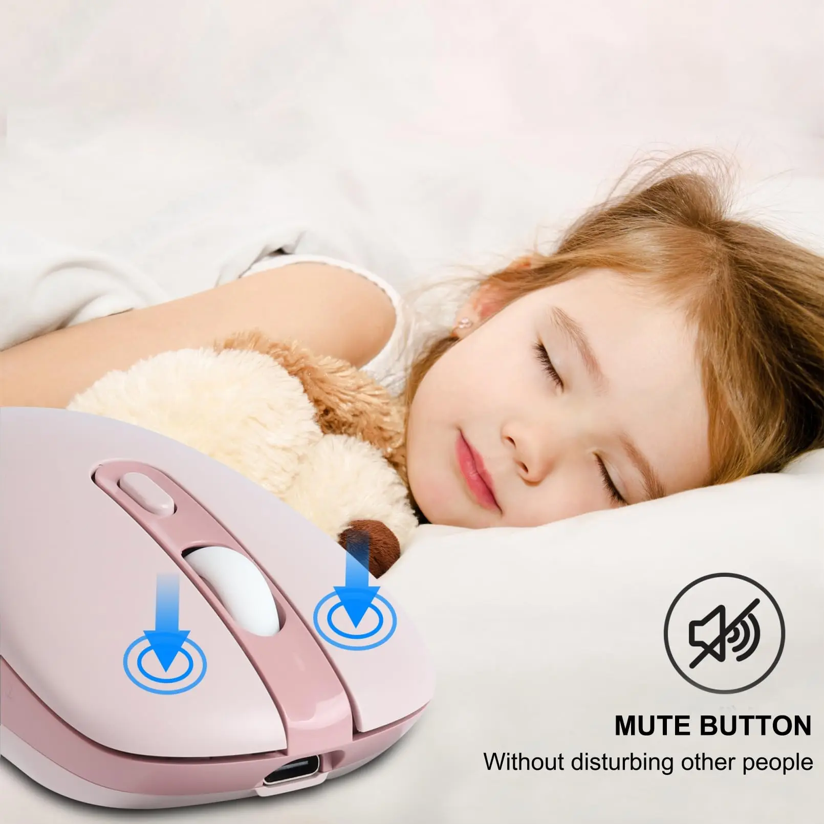 Dual Mode Wireless Mouse Type-C Rechargeable Bluetooth+USB Mause Portable Optical Silent Mice for Laptop PC Desktop Ipad