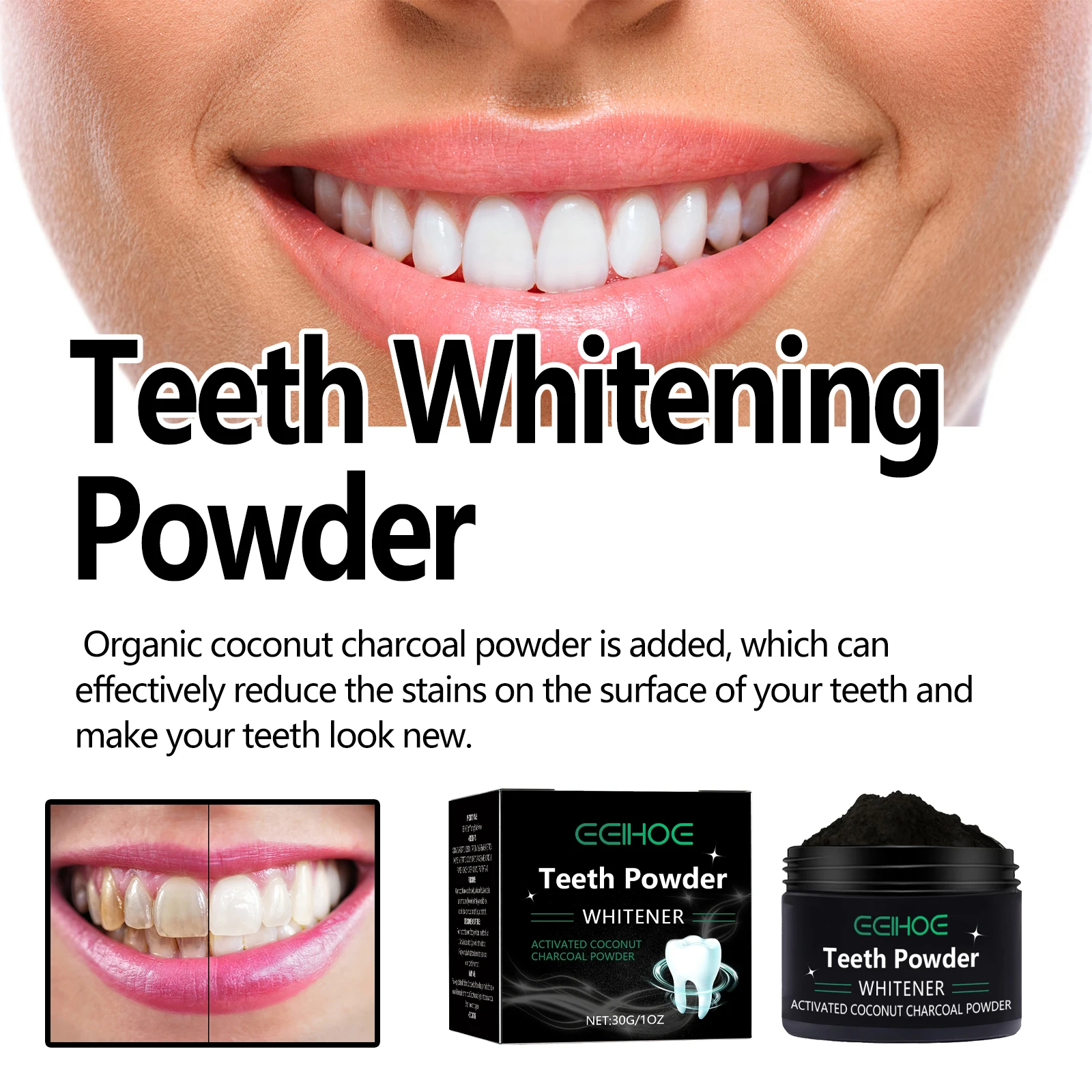 Polvere Naturale Sbiancante pe - Teeth Whitening Baking Soda recensione e prezzo