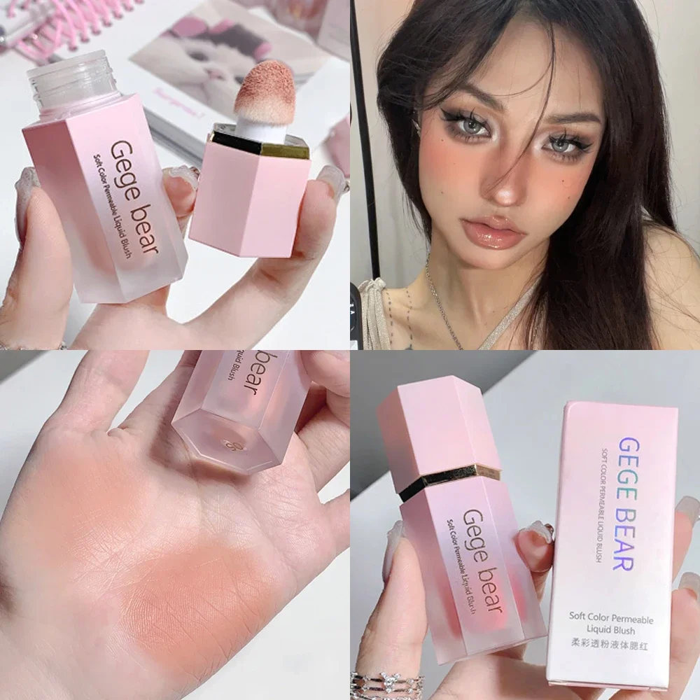 Heallor Mehrzweck-Rouge-Palette Rose Weißdorn Wange Tönung Rouge Puder natürliches Gesicht Make-up matt Pfirsich Rouge Kontur Schatten