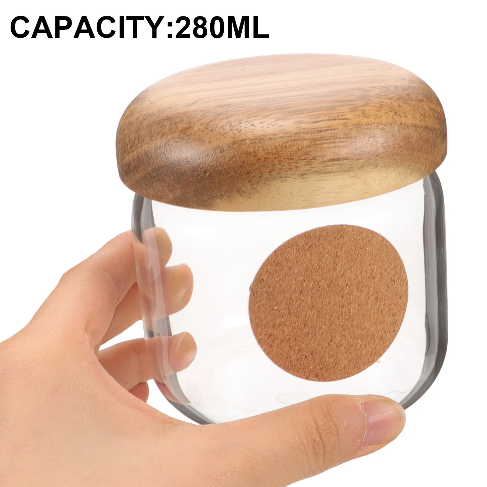 

Glass Jar Honey Bottle Sealed Storage Container for Jam Coffee Bean Kitchen Pantry Airtight Glass Food Canister