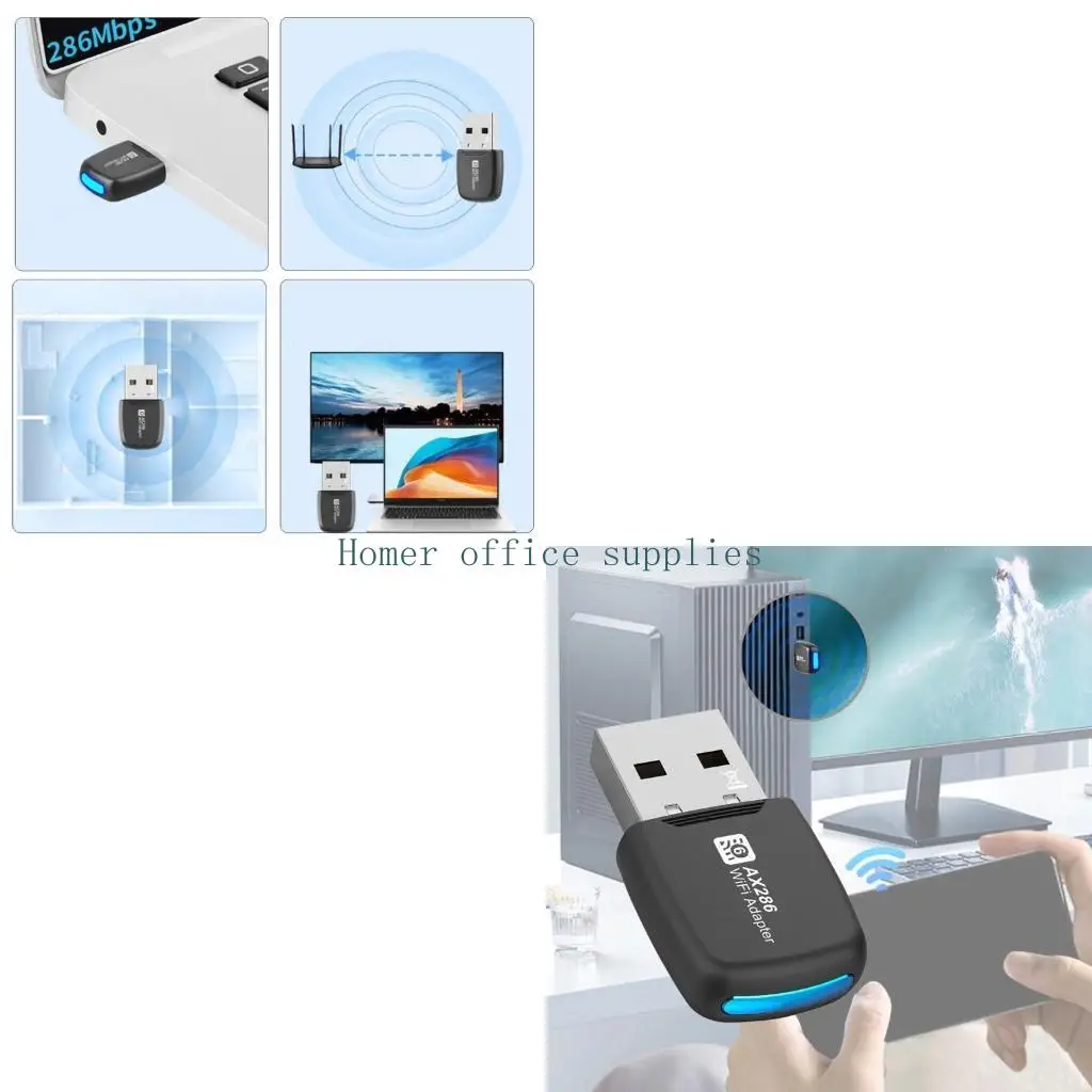 

K43B AX300 WiFi USB-приемник WIFI6 адаптер WiFi 2,4 ГГц беспроводное сетевое соединение для настольных ноутбуков без