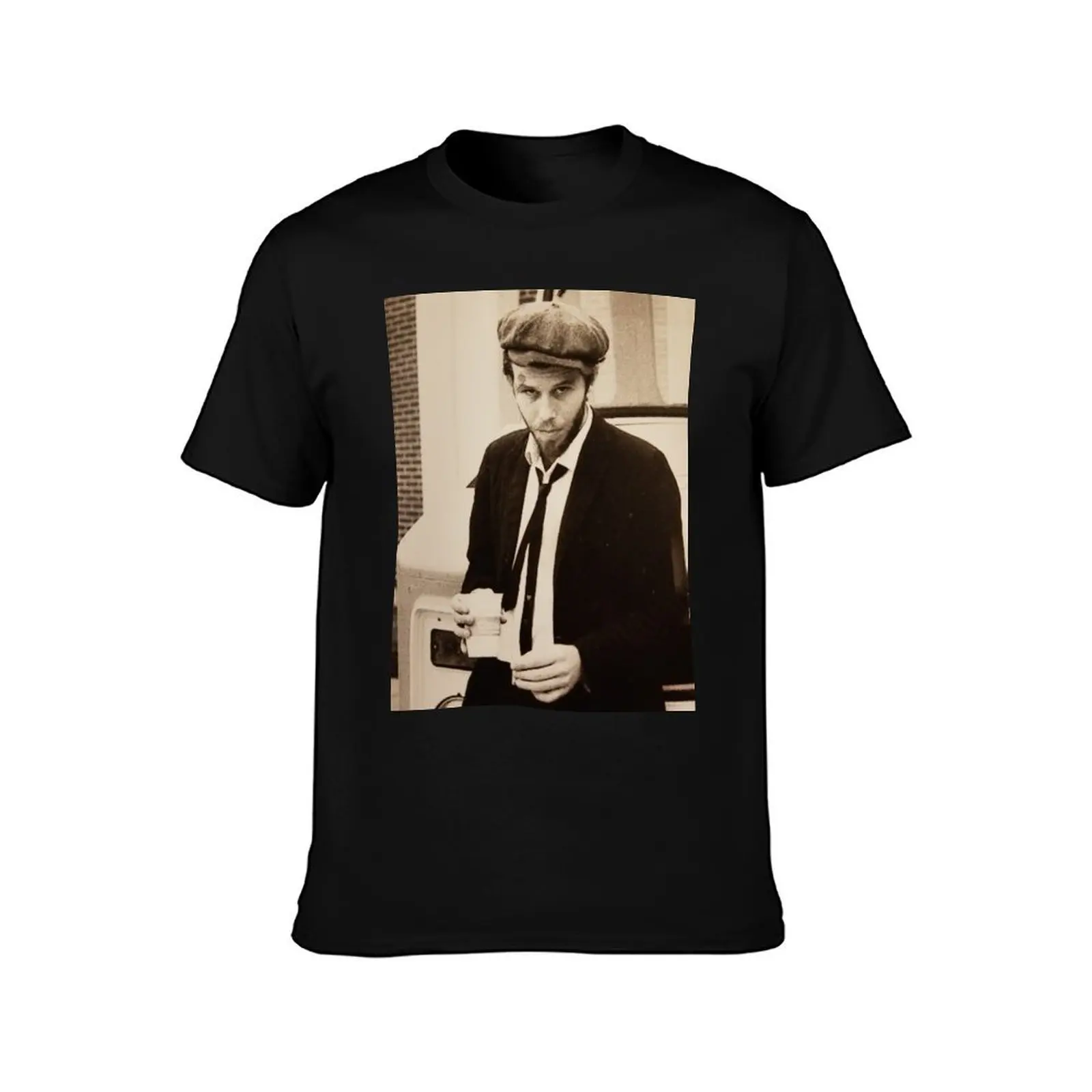 Tom Waits Unpublished 2 T-Shirt, Summer Casual Cotton Tee, Oversized Streetwear Tops, Vintage Graphic Print, Unisex Men Women