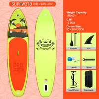 FunWater Stand Up Paddling Board Inflatable Paddle Board Sport Surfboard Surf Sup Board 335*83*15CM Ultra-Light with Accessory