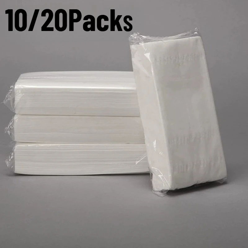 10/20Packs White Independent Packaging Toilet Paper Disposable Rectangular Tissue Suitable Daily Kitchen Household Car Bathroom