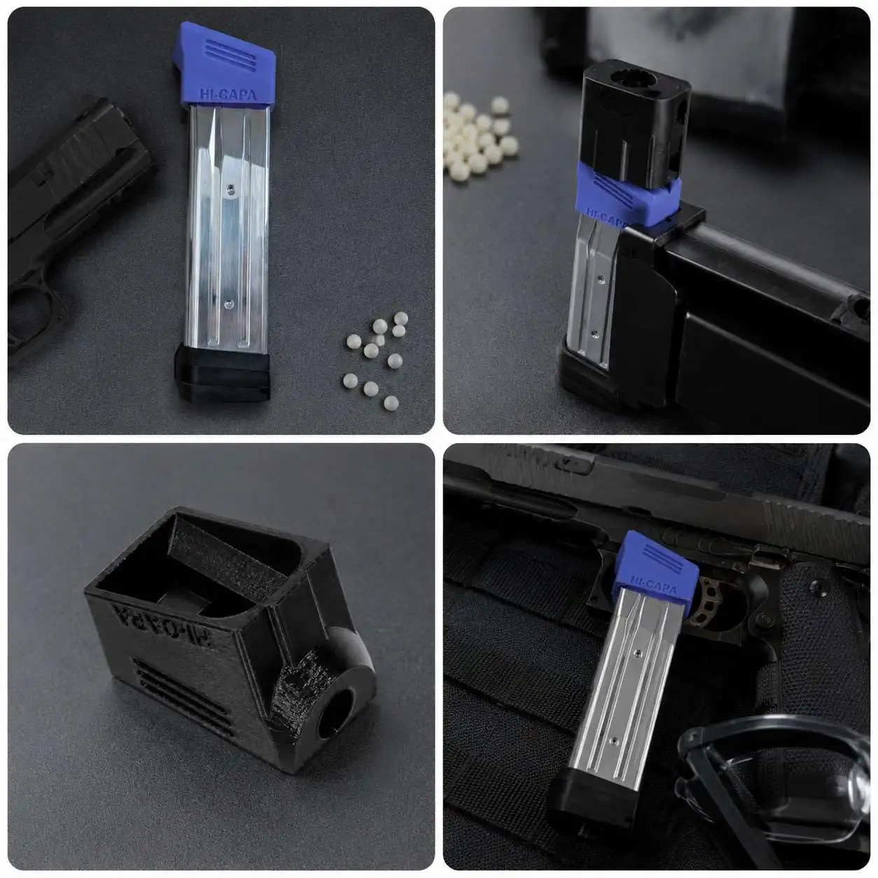 Airsoft Hi Capa Speed Loader Adapter für Gas Blowback Pistolen, Magazin-Ladewerkzeug, Zubehör, taktische Ausrüstung – Detail 5