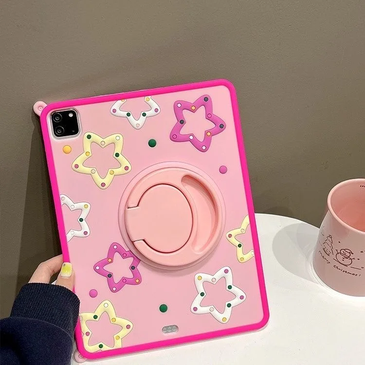 Le stelle colorate sono adatte per la custodia protettiva in silicone tridimensionale per Apple iPad