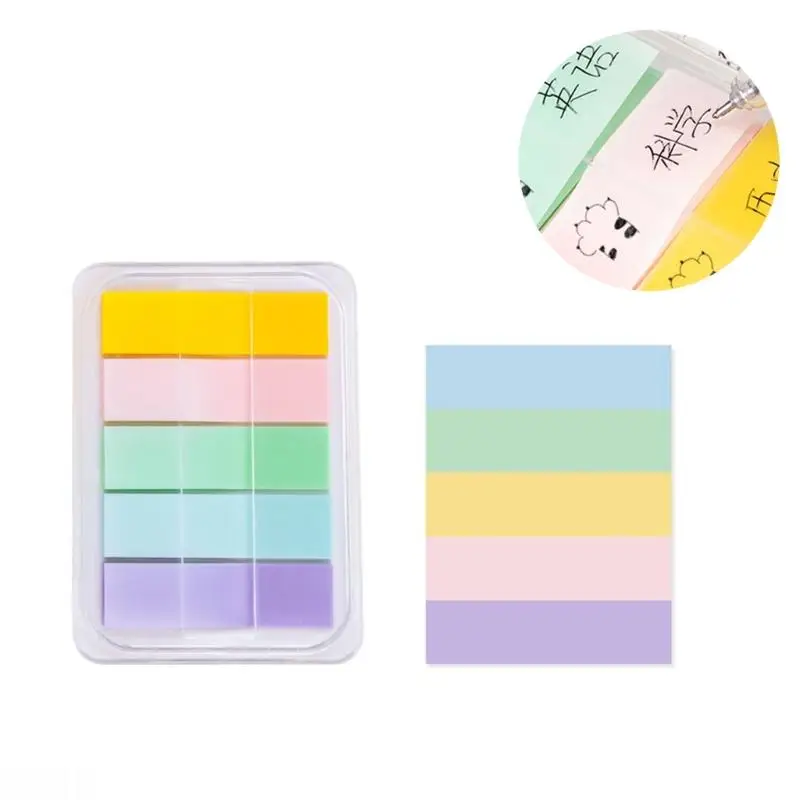 

D08B 100Sheets Colored Adhesive Label Sticker Book Page Marker for Binder Journal