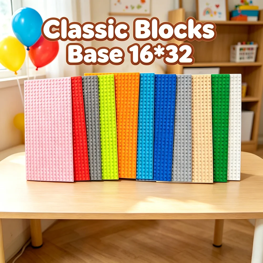 Placas Base Clásicas MOC de 16x32 Puntos, Ladrillos de Plástico DIY, Placas Base para Construcción de Ciudades, Bloques de Construcción, Juguetes de Construcción, Regalo para Niños