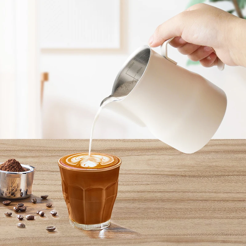 

350/500ml Stainless Steel Italian Latte Cup Milk Frothing Pitcher With Graduated Steam Coffee Latte Cup Home Coffee Utensils