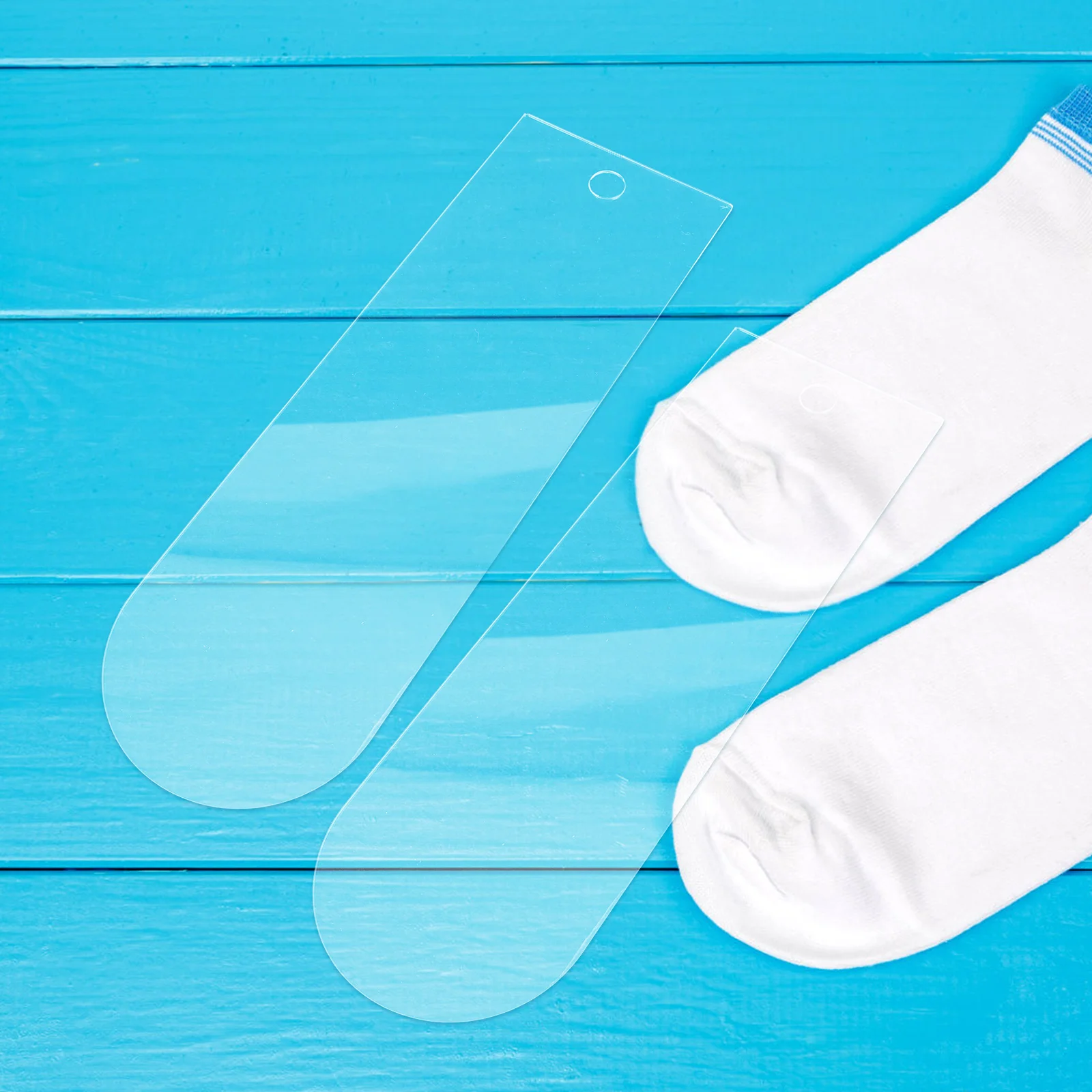 

2pcs Hanging Panel Transparent Acrylic Display Hanger Space Saving Organizer For Closet Wall Sock Stretchers Tool Sock Hanging