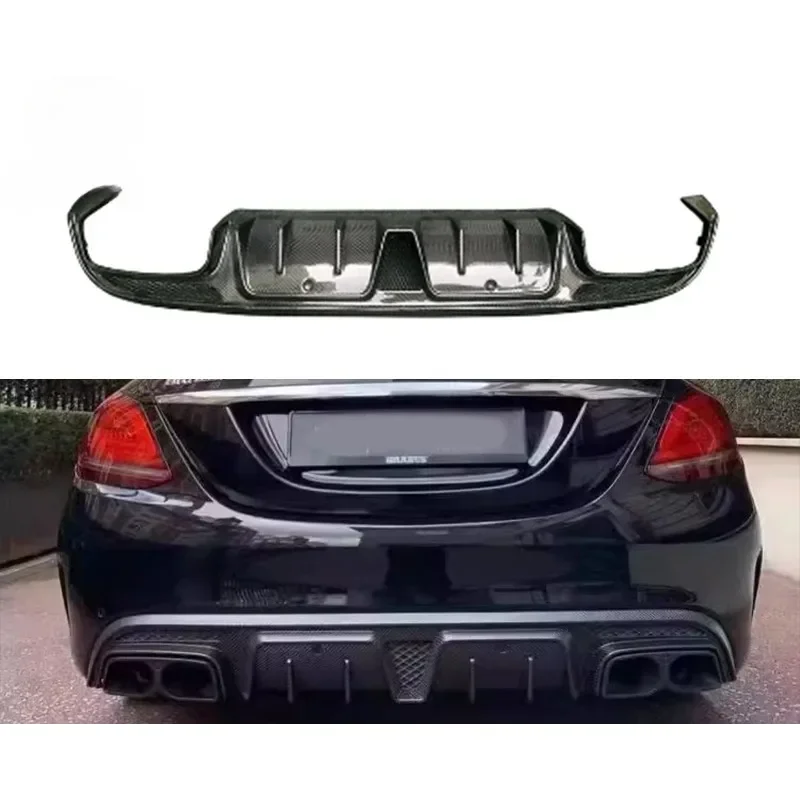 

New! For Mercedes Benz C-Class W205 C63 Carbon Fiber BS Model Rear Lip Bumper Spoiler Body Kits Trim Automotive Spoiler