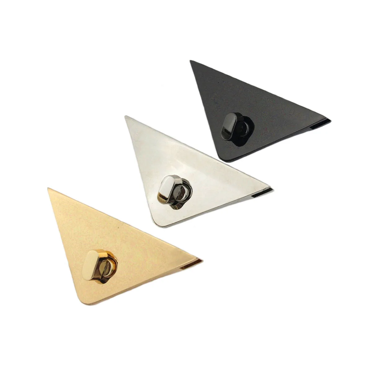 1piece Metal Triangle Turn Lock Fashion Switch Lock For DIY Handbag Bag Purse Luggage Hardware Closure Bag Parts Accessories