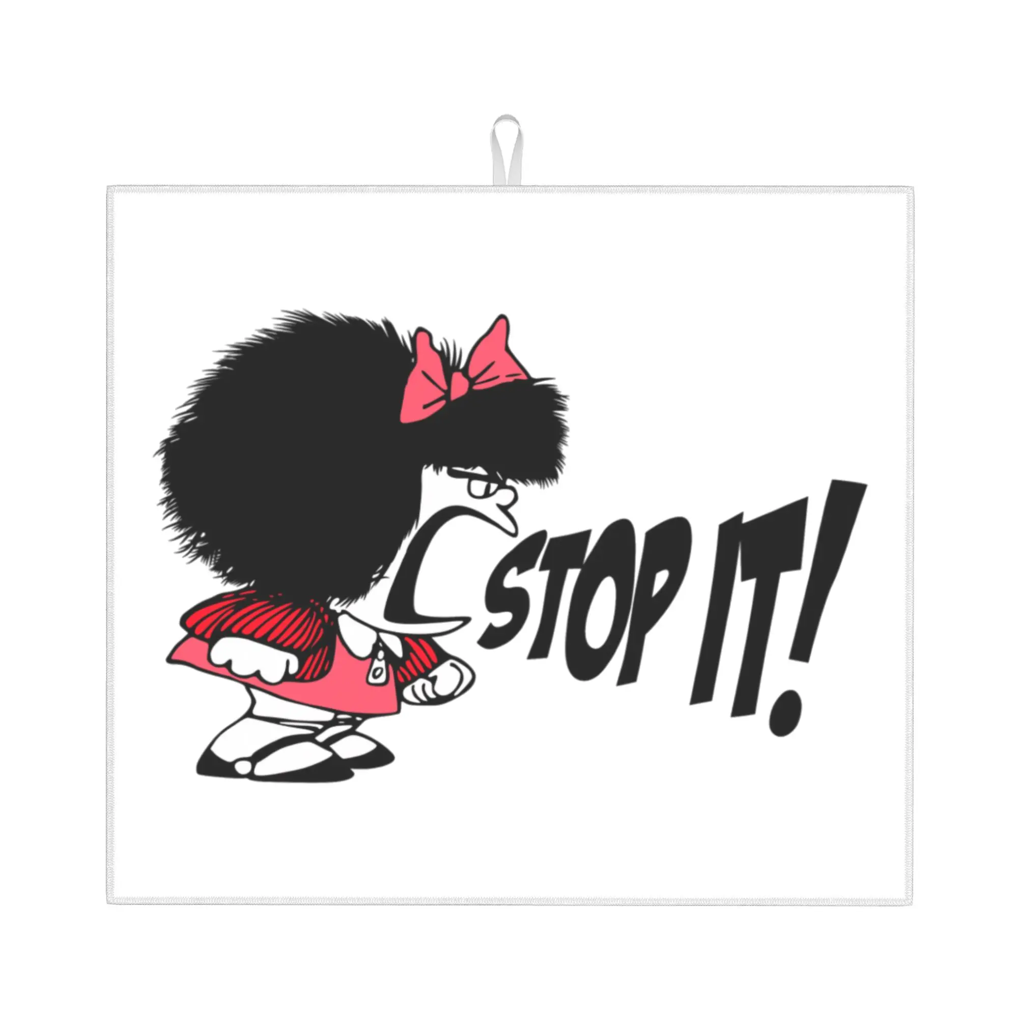 Mafalda Stop it Non Slip Kitchen Counter Protector Mat Barware Tableware Reusable  Bathroom Drying Mat For Kitchen