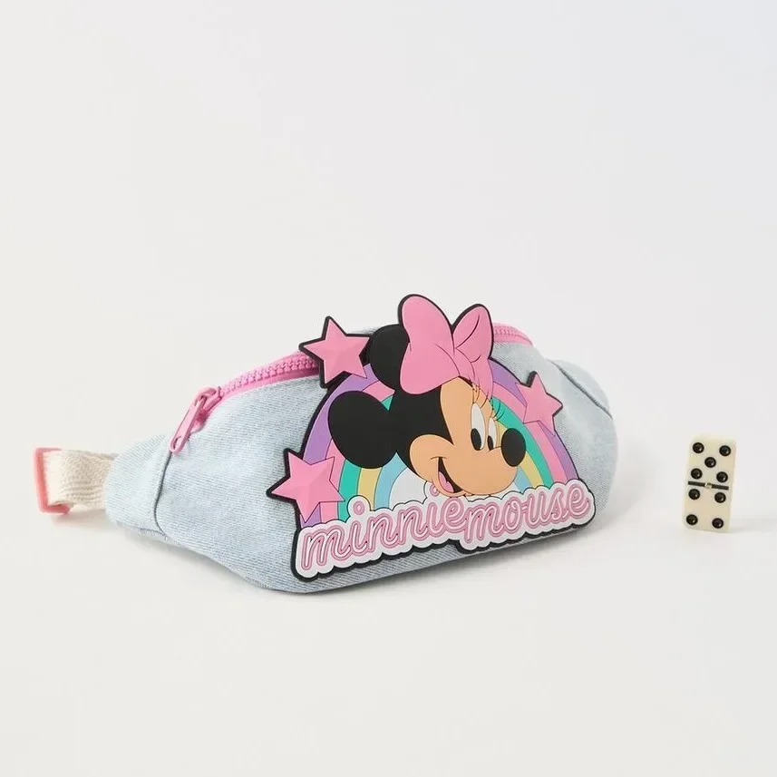 ディズニー漫画ミニーミッキーマウスニューキッズチェストバッグぬいぐるみ付き男の子かわいいバッグウエストバッグ
