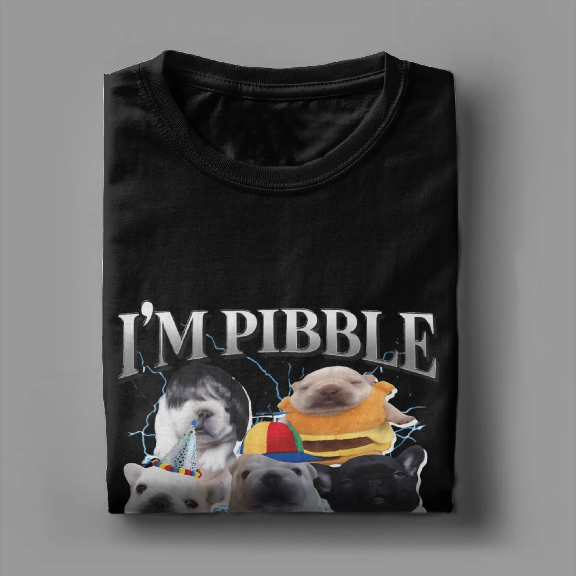 مضحك Pibble الكلب ميمي Brainrot غسل بلدي البطن تي شيرت الشاطئ القطن تي شيرت الكبار العصرية تصميم التي شيرت قصيرة الأكمام الملابس الأساسية