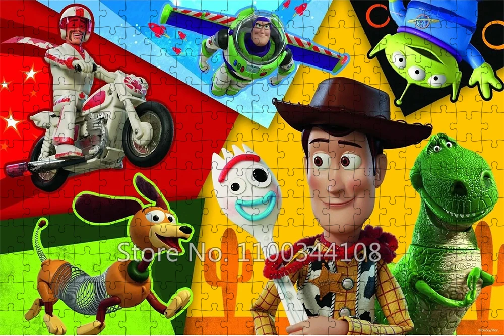 Disney Toy Story Puzzle for Childrens Cartoon 300/500/1000 Pieces Jigsaw Puzzles Family Game Adult Decompression Toys Collection