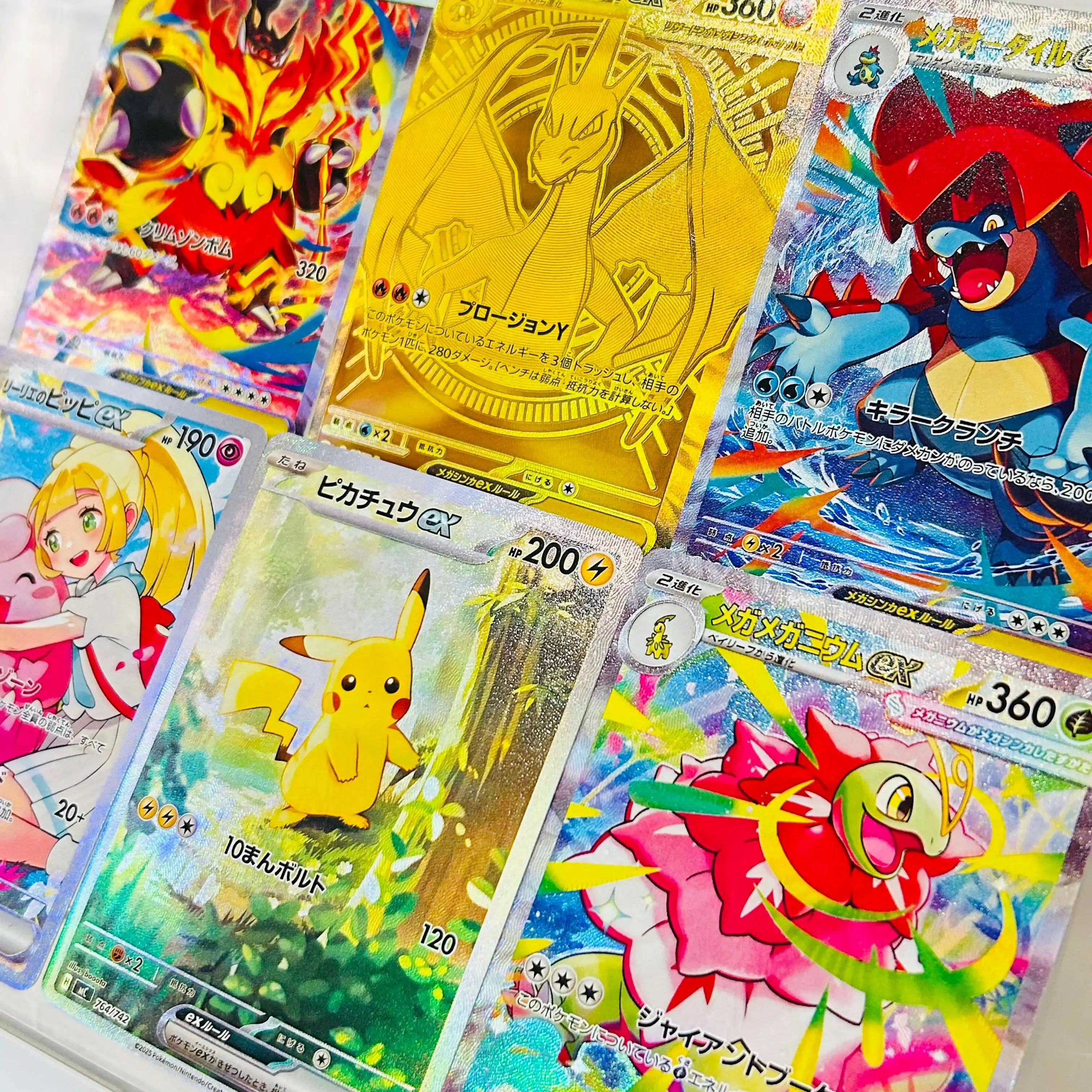 DIY Mega Charizard Y EX 766/742 Folien-Textur-Karten Japanische Version Sammlerqualität Premium Anime-Sammelkarten – Detail 2
