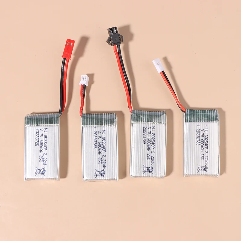 3.7V 600mAh Li-ion Rechargeable Battery For Unmanned Aerial Vehicle X5C Aircraft Accessory 802540P Remote Control Battery