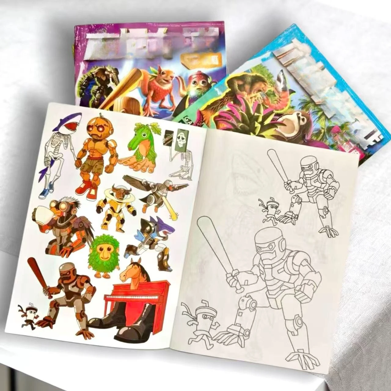 Italian Brainrot Animals Coloring Books - Tung Tung Tung Sahur Tracing Drawing Line Art Set for Kids