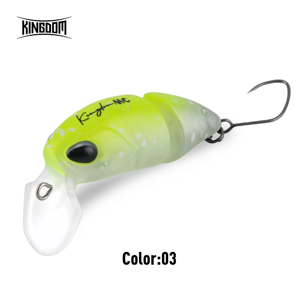 Kingdom 2-teiliger Minnow-Köder, 2,3 g, 37 mm, schwimmender S-förmiger harter Wobble-Topwater-Swimbaits, künstlicher Köder zum Forellen-Barschangeln