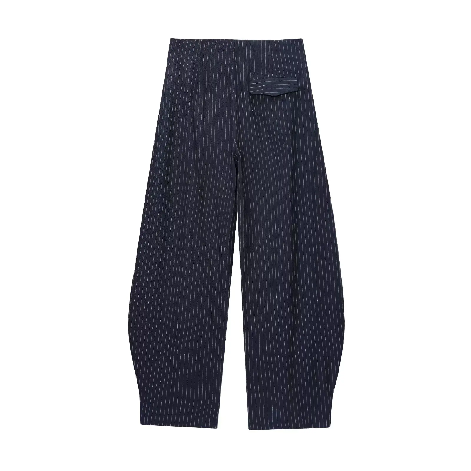 BSAY chaleco pantalones de pierna ancha 2025 otoño nuevo conjunto de dos piezas chaleco con botones a rayas simple o versión de globo pantalones casuales a rayas