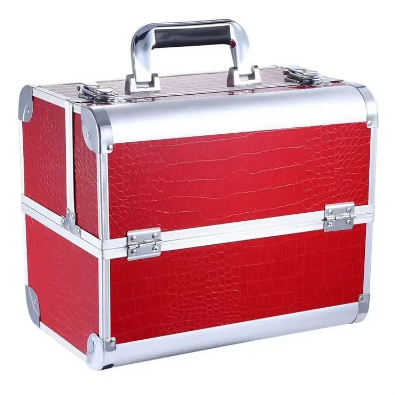Large Portable Cosmetic  Machine Supplies Carrying Travel Case Permanent Makeup  Tool Kit Storage Box With Lock