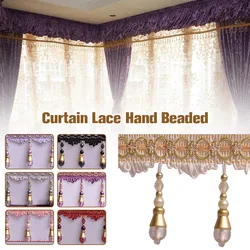 11Meter Curtain Crystal Beaded Tassel Fringe Lace Trim Curtain Accessories Curtain Trim Decoration Sewing DIY Upholstery