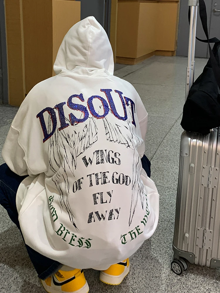 

Hiphop Hoodie Men's Loose Fit Spring Autumn Trendy Streetwear Couple's Jaet Large Size Casual Faion Urban Sle