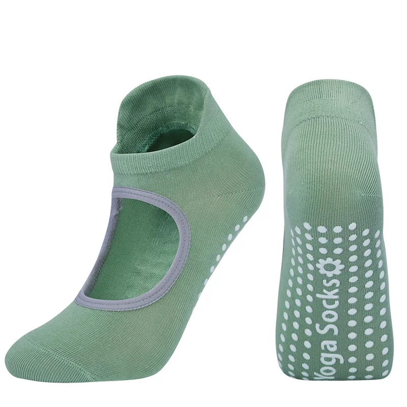 

Носки мужские/женские для йоги/пилатеса, хлопковые нескользящие спортивные, с открытой спиной, для занятий в помещении, фитнесом, пилатеса