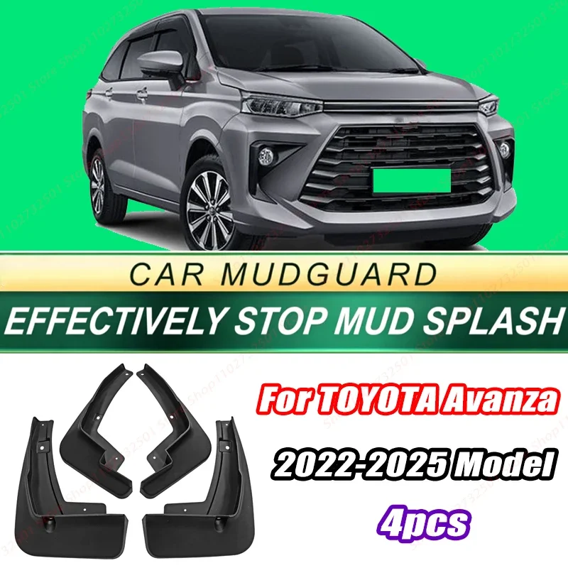 For TOYOTA Avanza 2022-2025 Model 4PCS Front Rear Mud Flaps Splash Guards Fender Mudguards Auto Accessories
