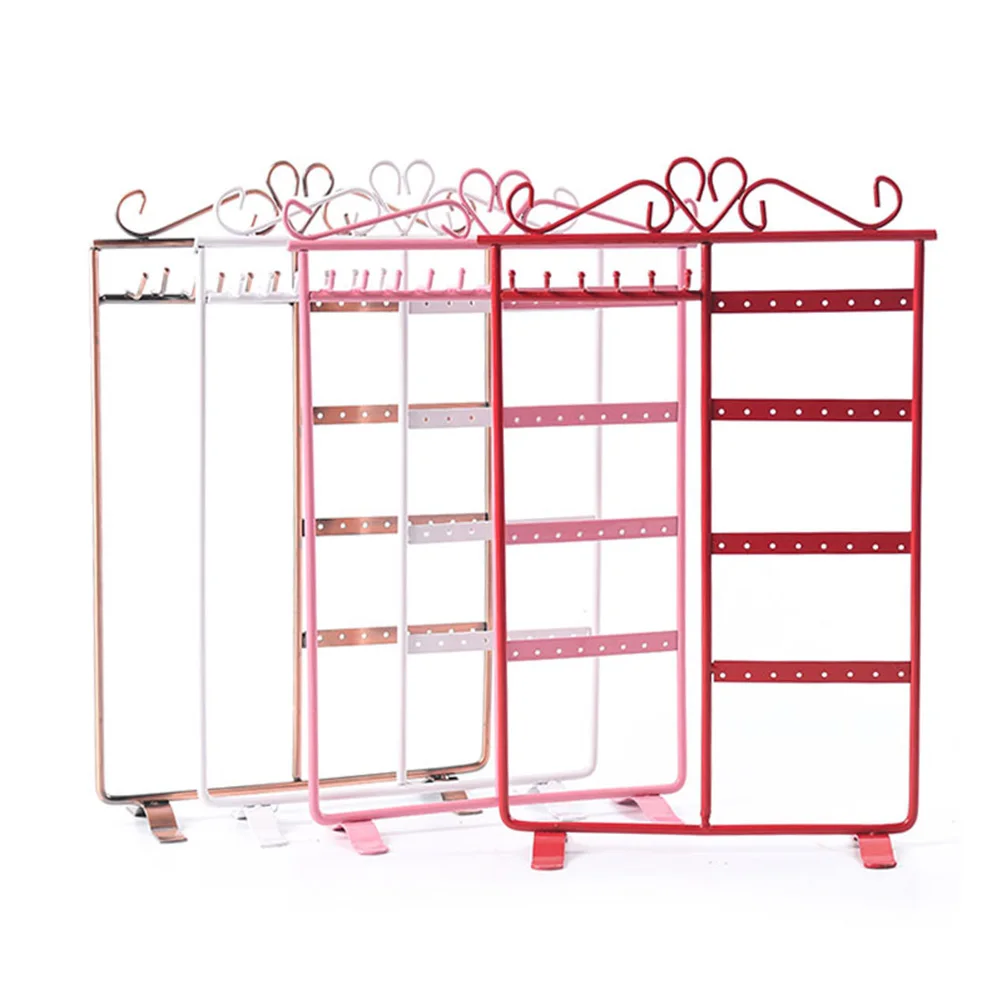 

Jewelry Display Stand Black Iron Holder For Earrings Bracelets Rings Necklaces Organizer Storage Rack Vintage Display Stand