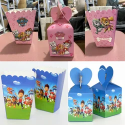 Paw Patrol Popcorn Box Birthday Party Decor Skye Dog Gift Box Cookies Chocolate Candy Box Baby Shower Kids Gifts Party Supplies