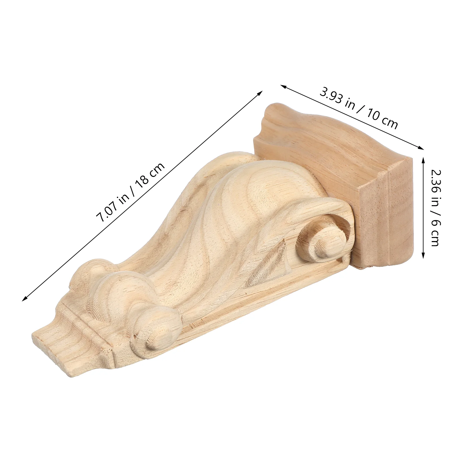 Corbel gesneden hout kleine decoratie decoratief snijwerk houten hoornbloem Europese stijl