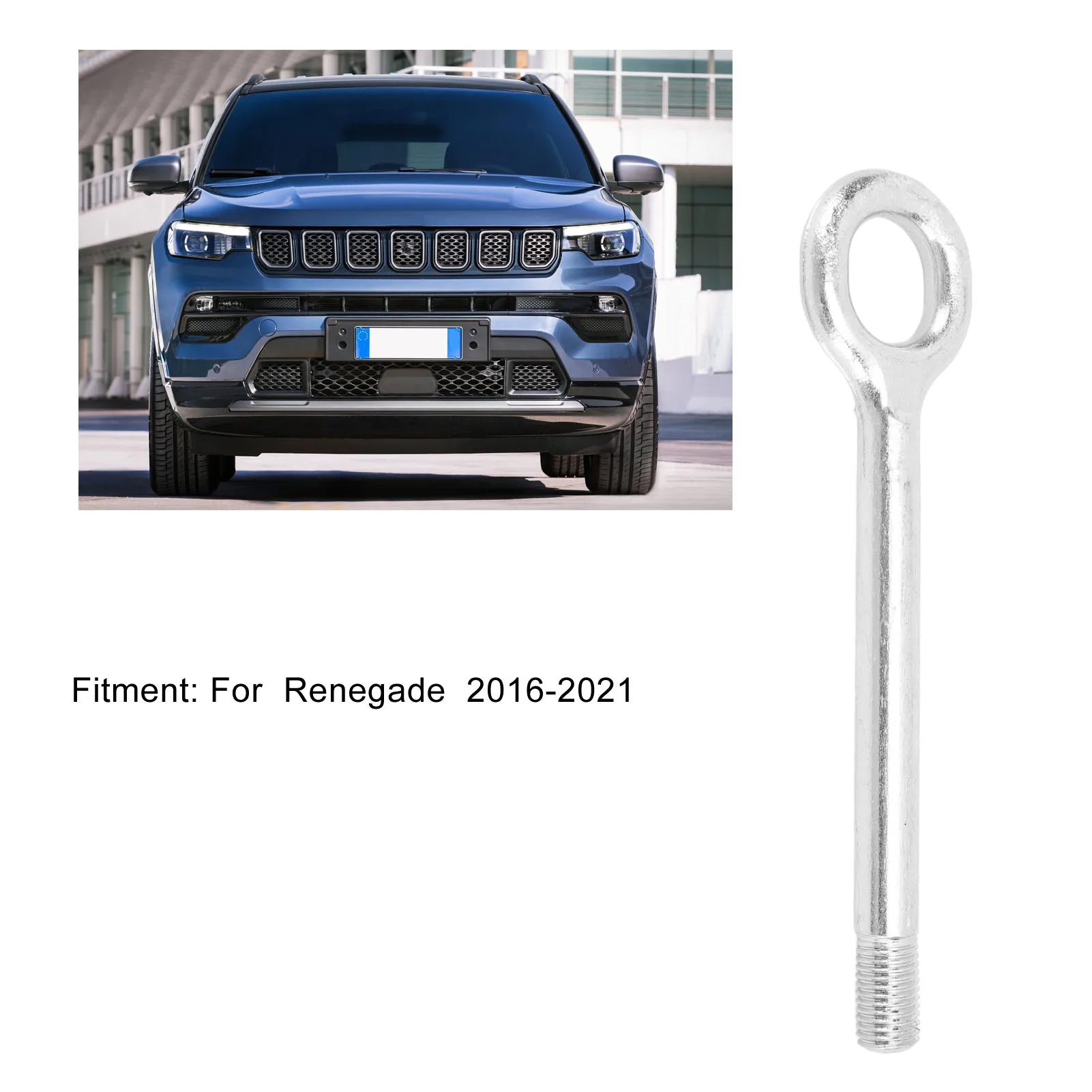Towing Eye Hook 51798113 Powerful Loading Capacity Sturdy Tow Towing Eye Hook for Renegade 2016 to 2021 Towing Eye Recovery Hook